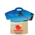 Stock Shape Beach Scene T-Shirt Luggage Bag Tag